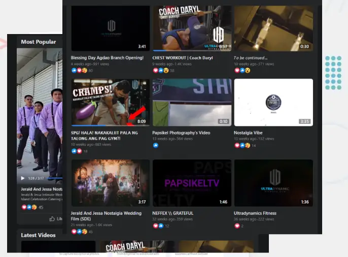 screenshot of learning platform website with different courses